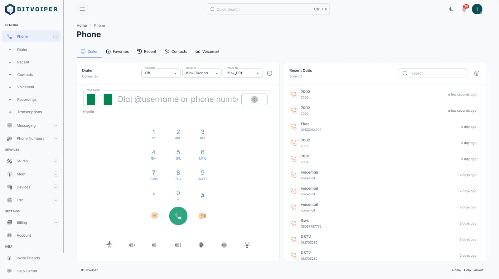 Bitvoiper screenshot 1