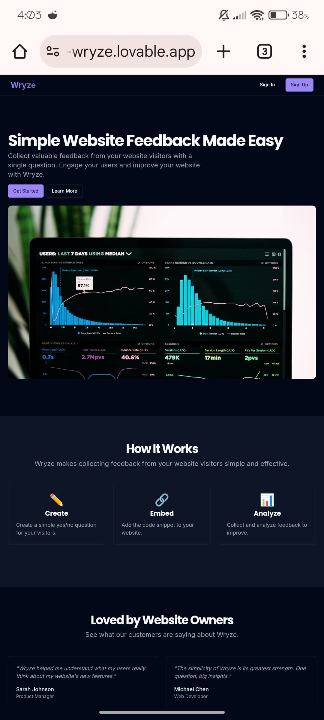 Wryze screenshot 1