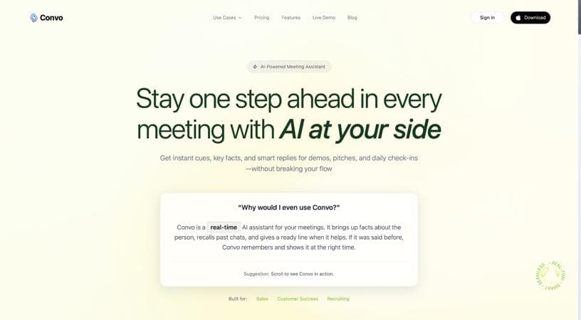 Convo screenshot 1