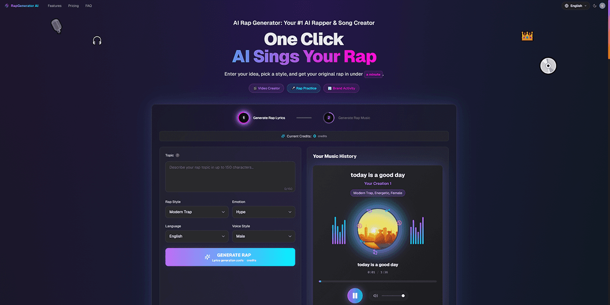 RapGenerator AI screenshot 1