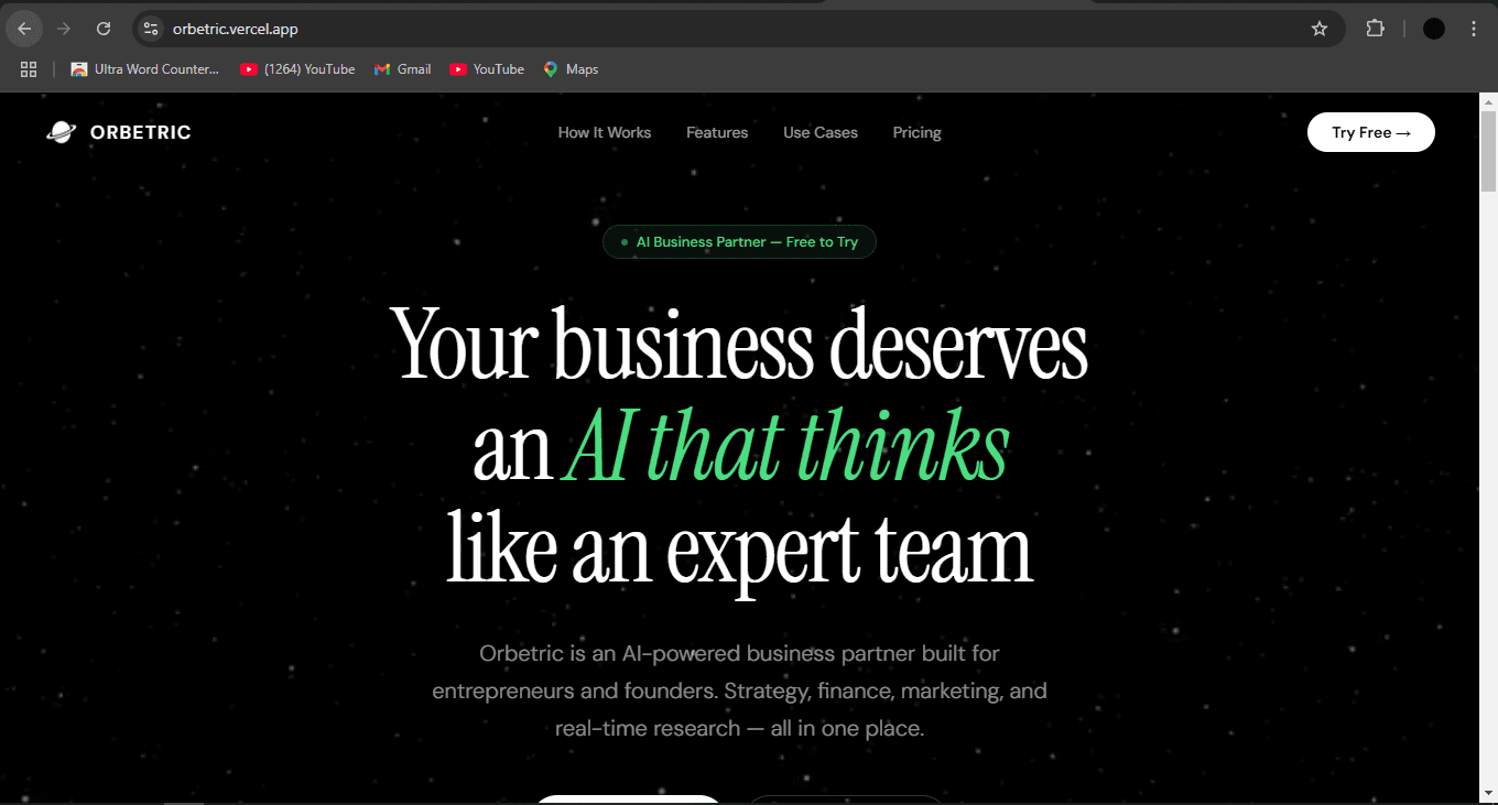 Orbetric screenshot 1