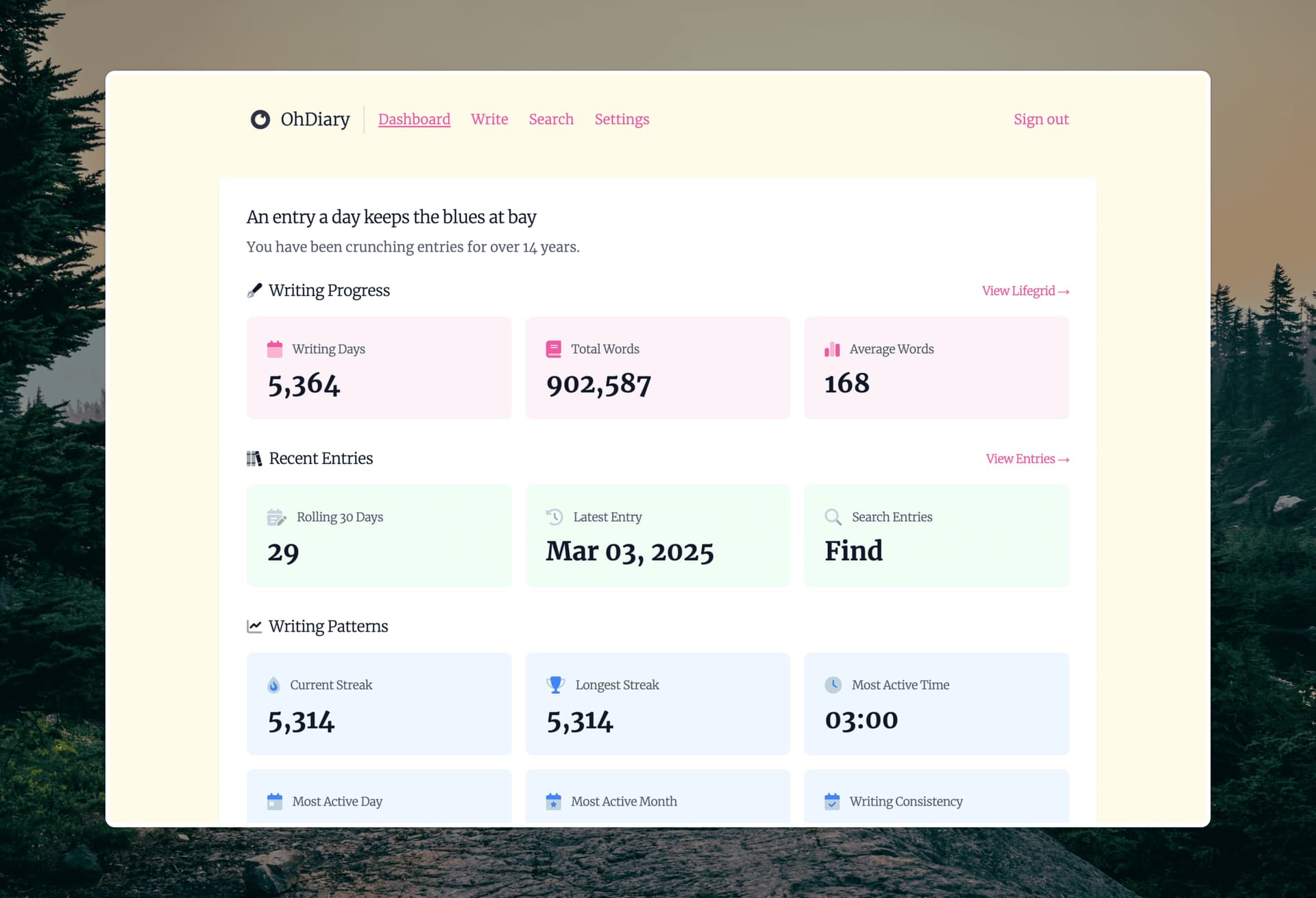 OhDiary screenshot 1