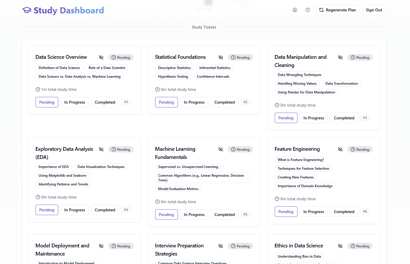 StudyBot screenshot 1