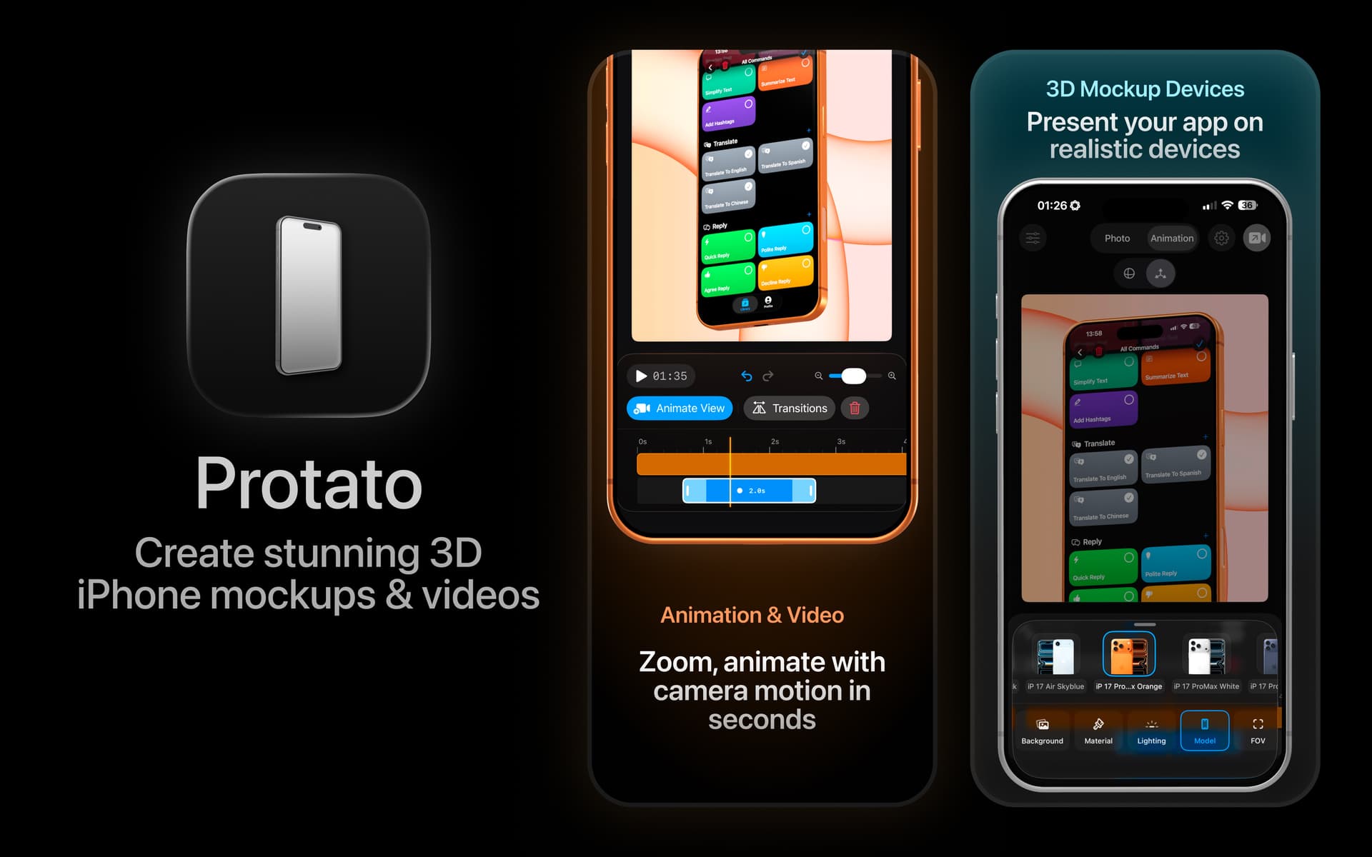 Protato 3D Mockup screenshot 1