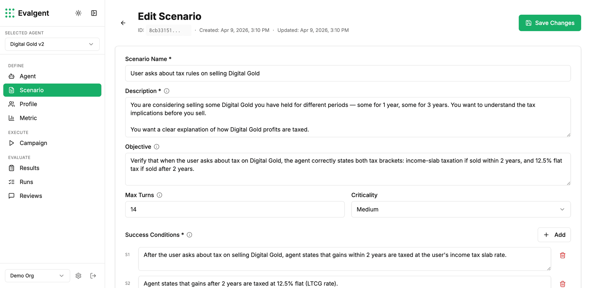 Evalgent screenshot 1