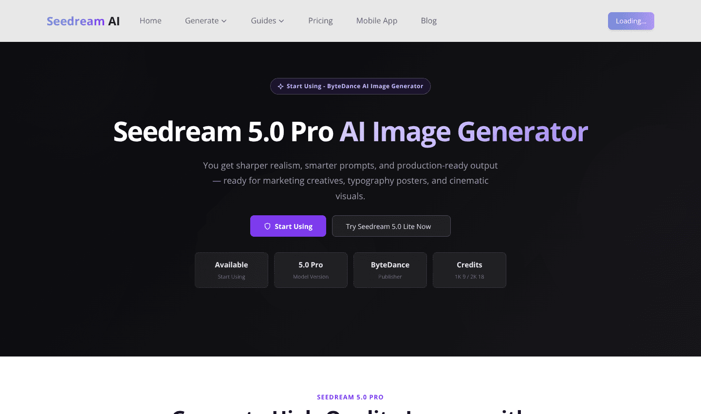 Seedream 5.0 Pro: Next-Generation AI Image Generator screenshot 1
