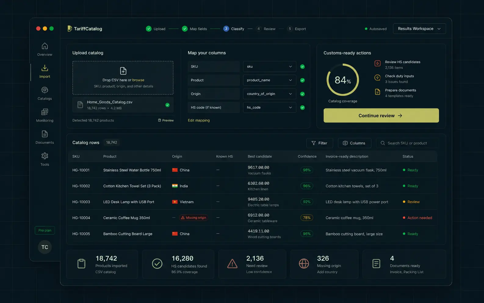 TariffCatalog screenshot 1
