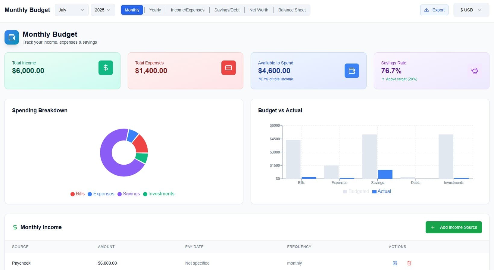 FinTracker.ai screenshot 1
