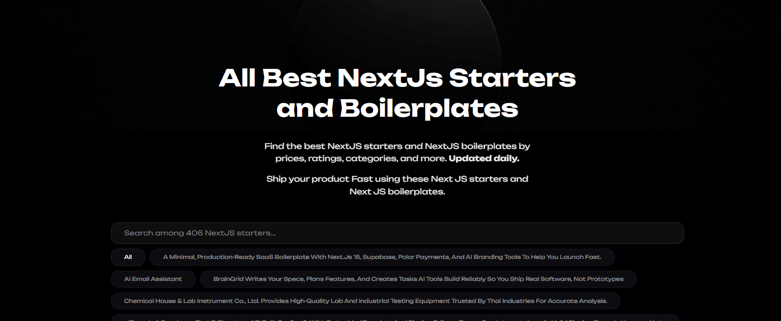 NextJs Starters screenshot 1