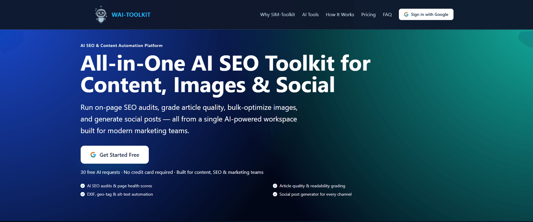 AI SEO Toolkit screenshot 1