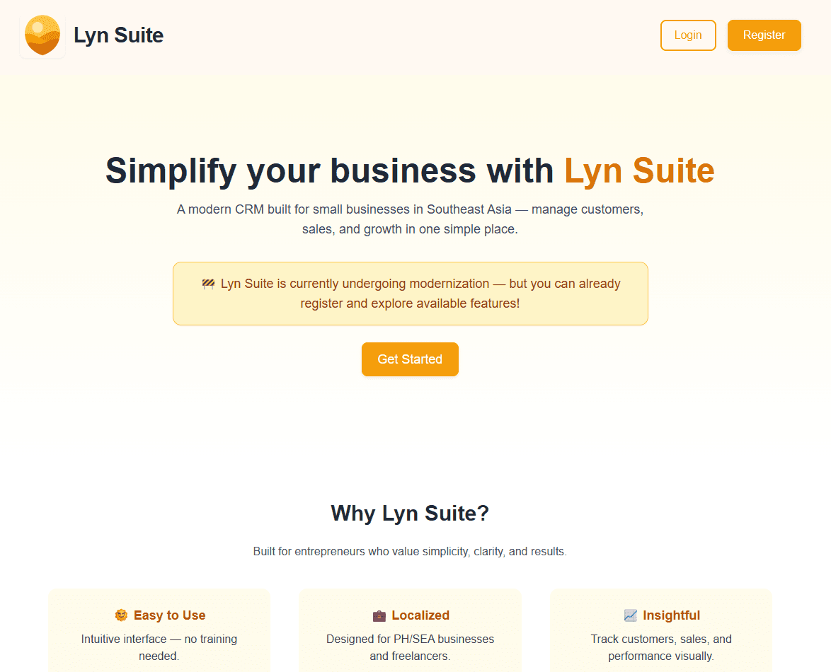 Lyn Suite — CRM for Small Businesses screenshot 1