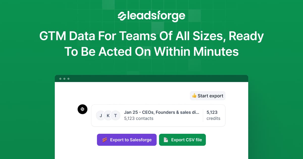 Leadsforge screenshot 1