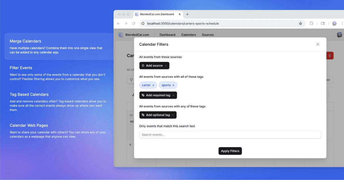 BlendedCal screenshot 1