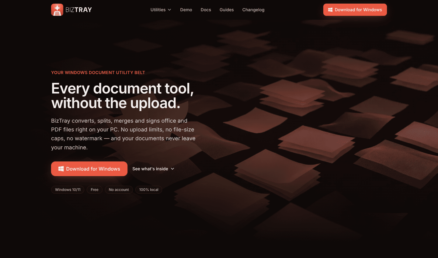 BizTray screenshot 1