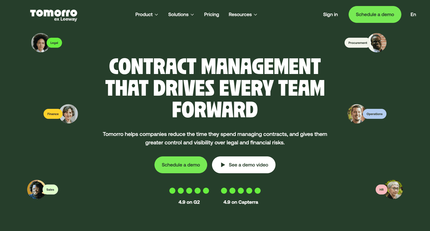 Tomorro - AI-Powered Contract Management Software screenshot 1