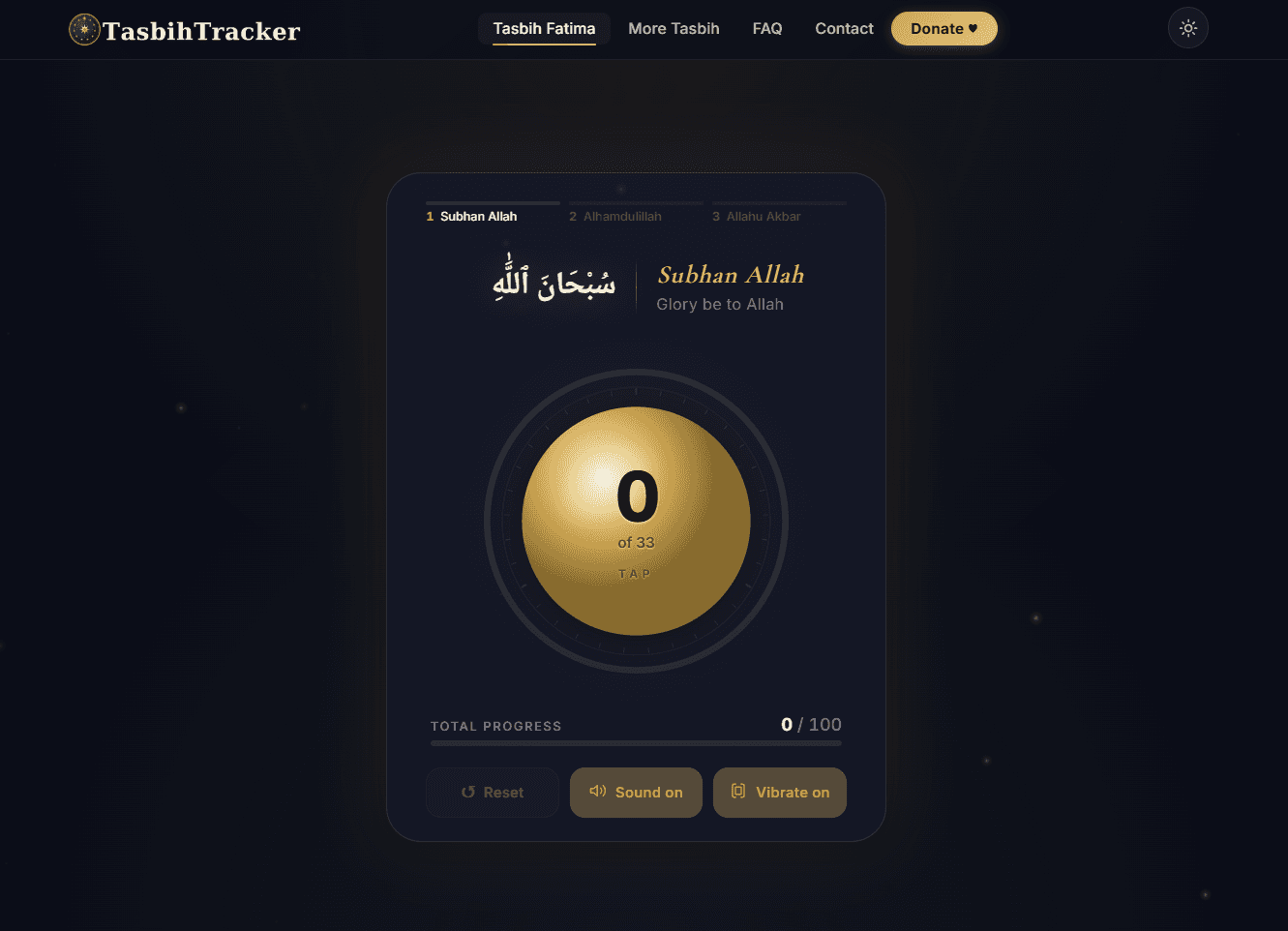 Tasbih Tracker screenshot 1