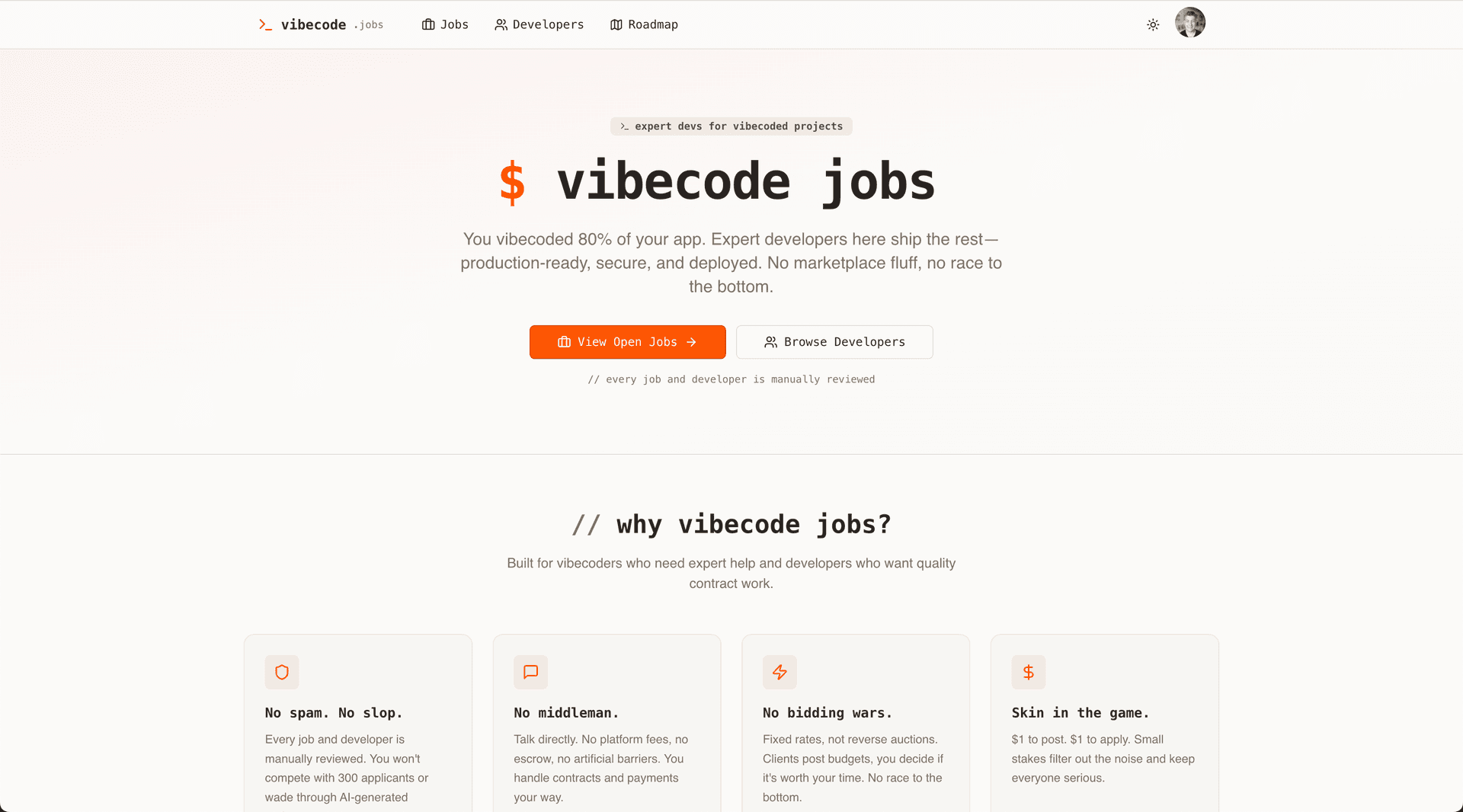 Vibecode Jobs screenshot 1