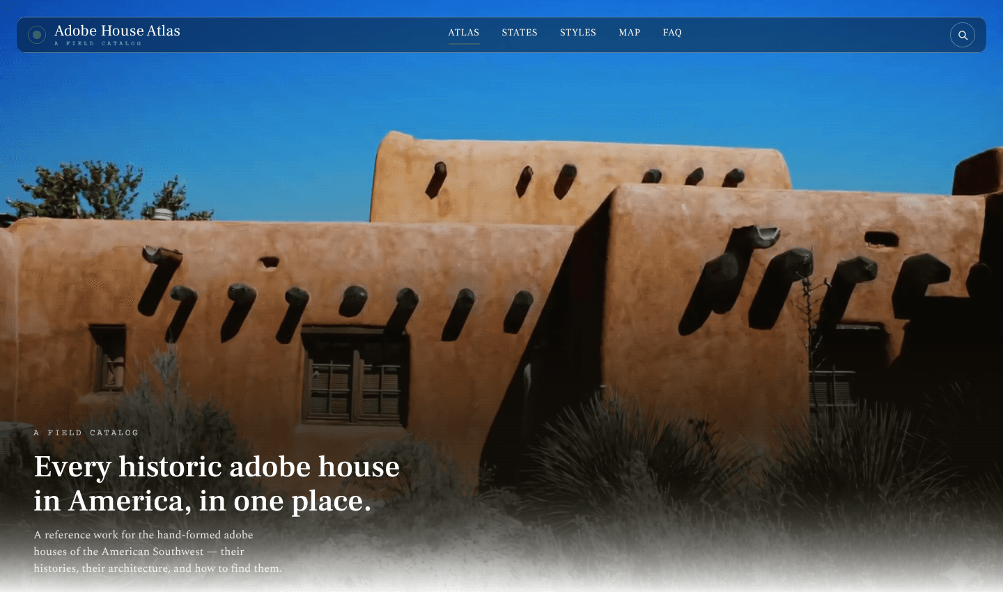 Historic Adobe Houses of the United States — Adobe House Atlas screenshot 1