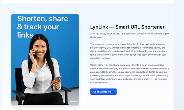 LynLink — Smart URL Shortener screenshot 1