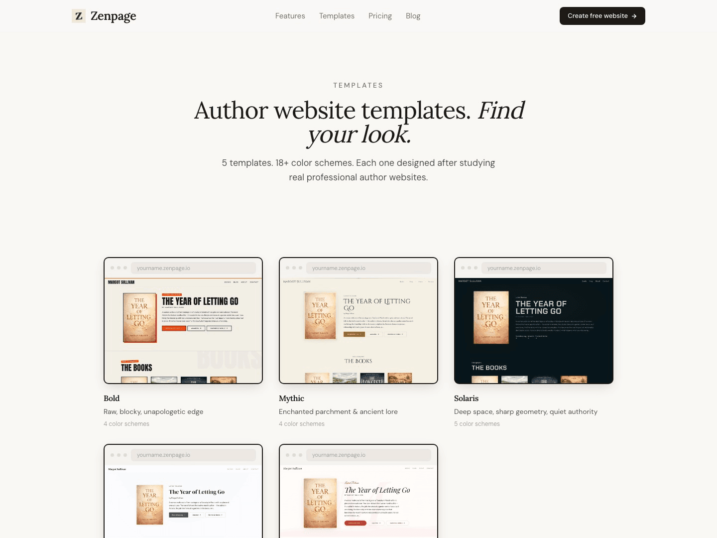 Zenpage screenshot 1