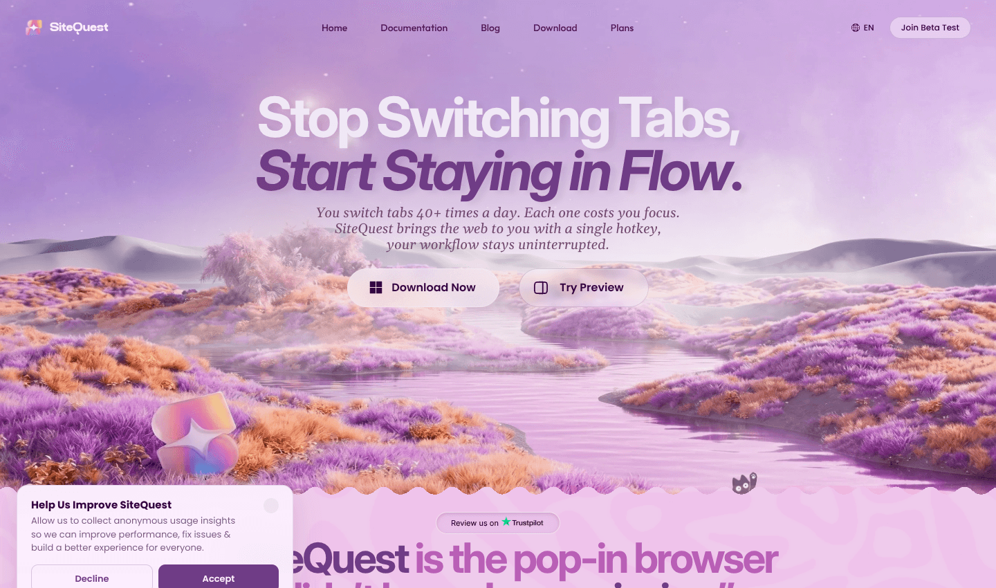 SiteQuest — An Overlay Browser One Hotkey Away screenshot 1