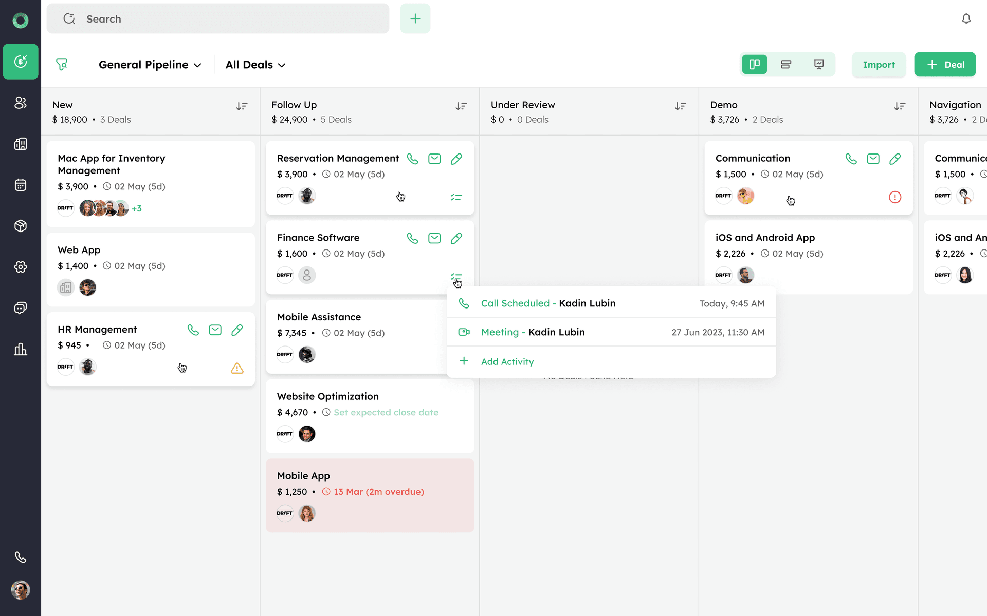 Twozo CRM screenshot 1