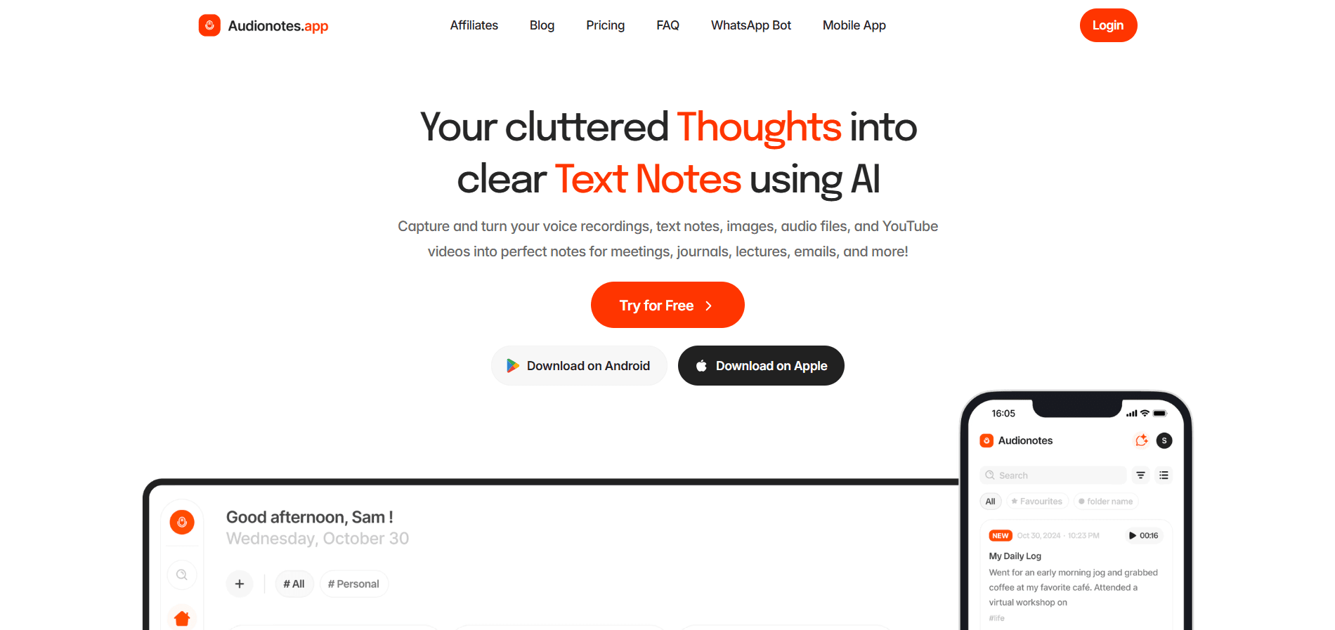 Audionotes screenshot 1
