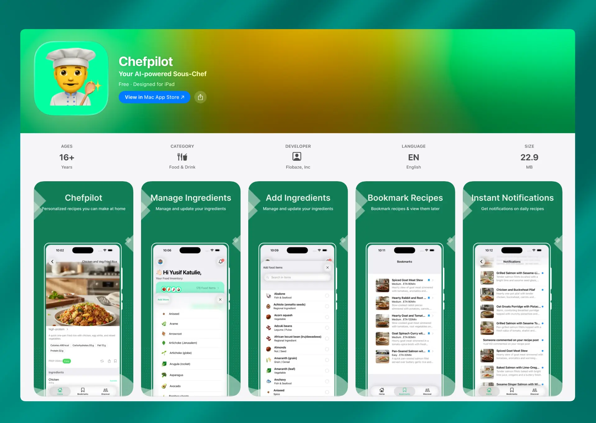 Chefpilot screenshot 1