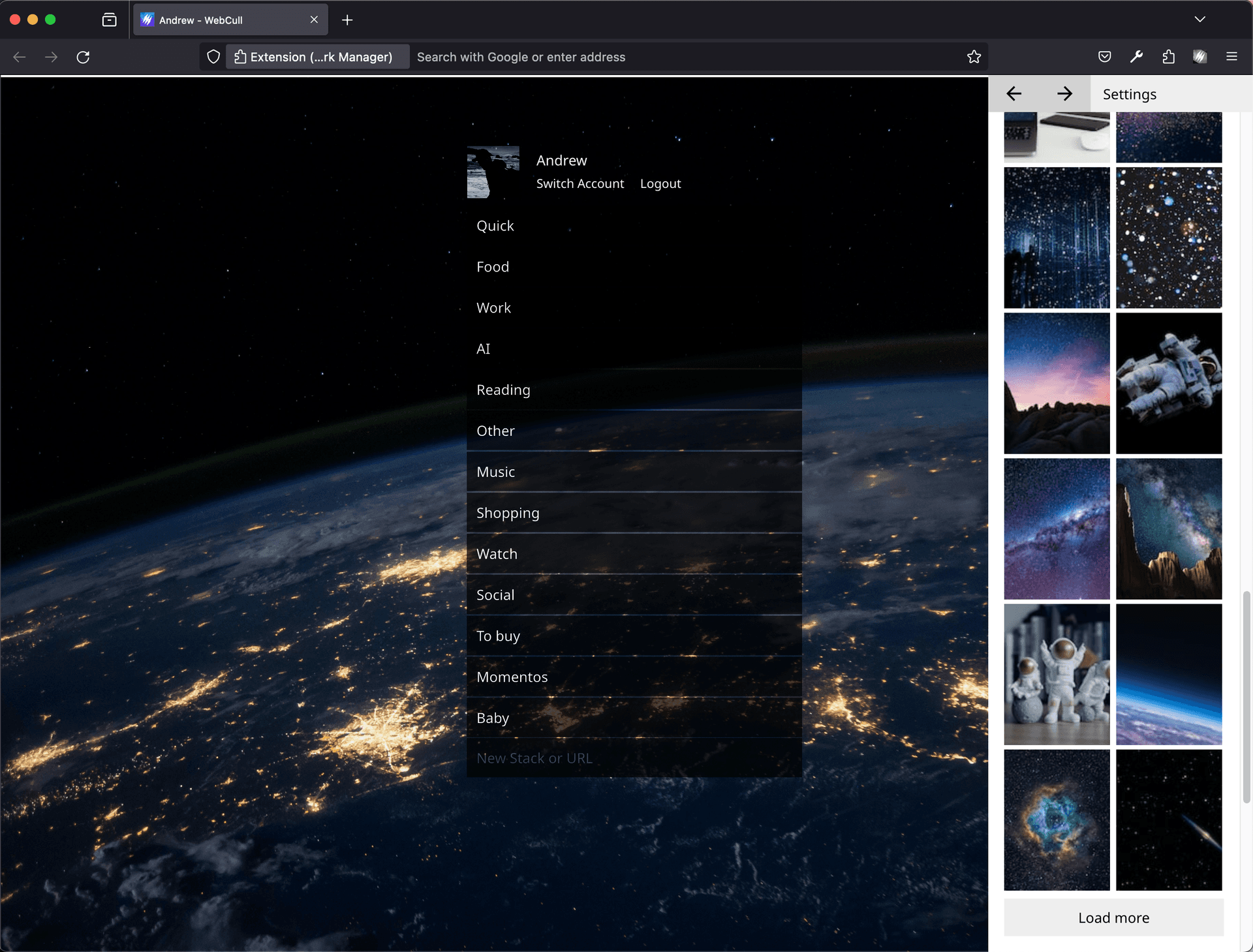 WebCull screenshot 1