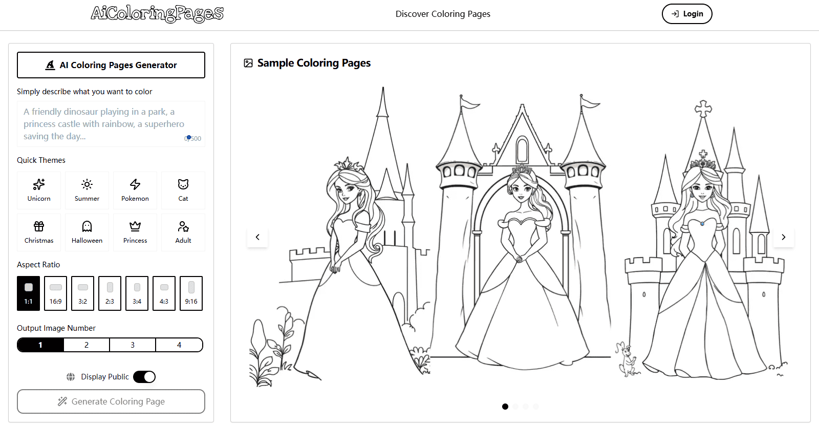 AI Coloring Pages Generator screenshot 1