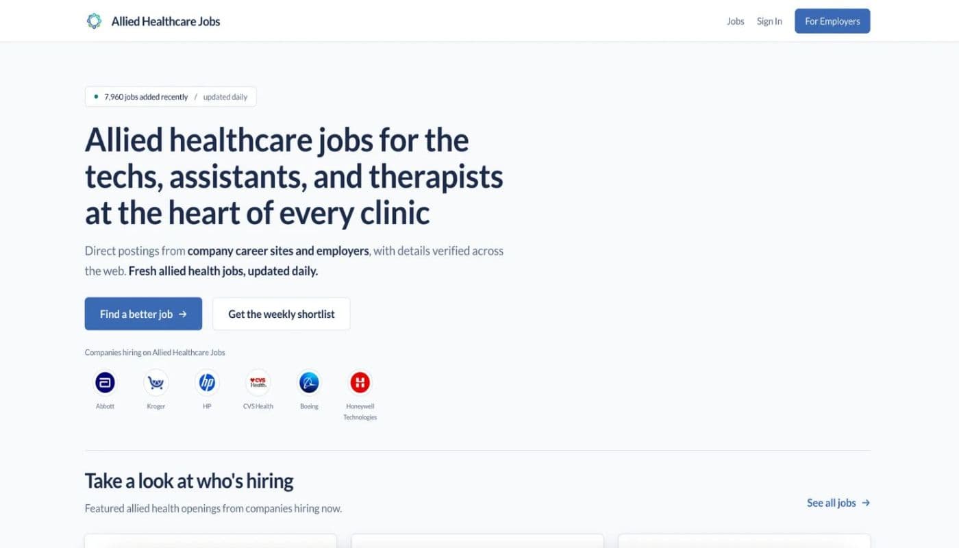 AlliedHealthcareJobs.com screenshot 1