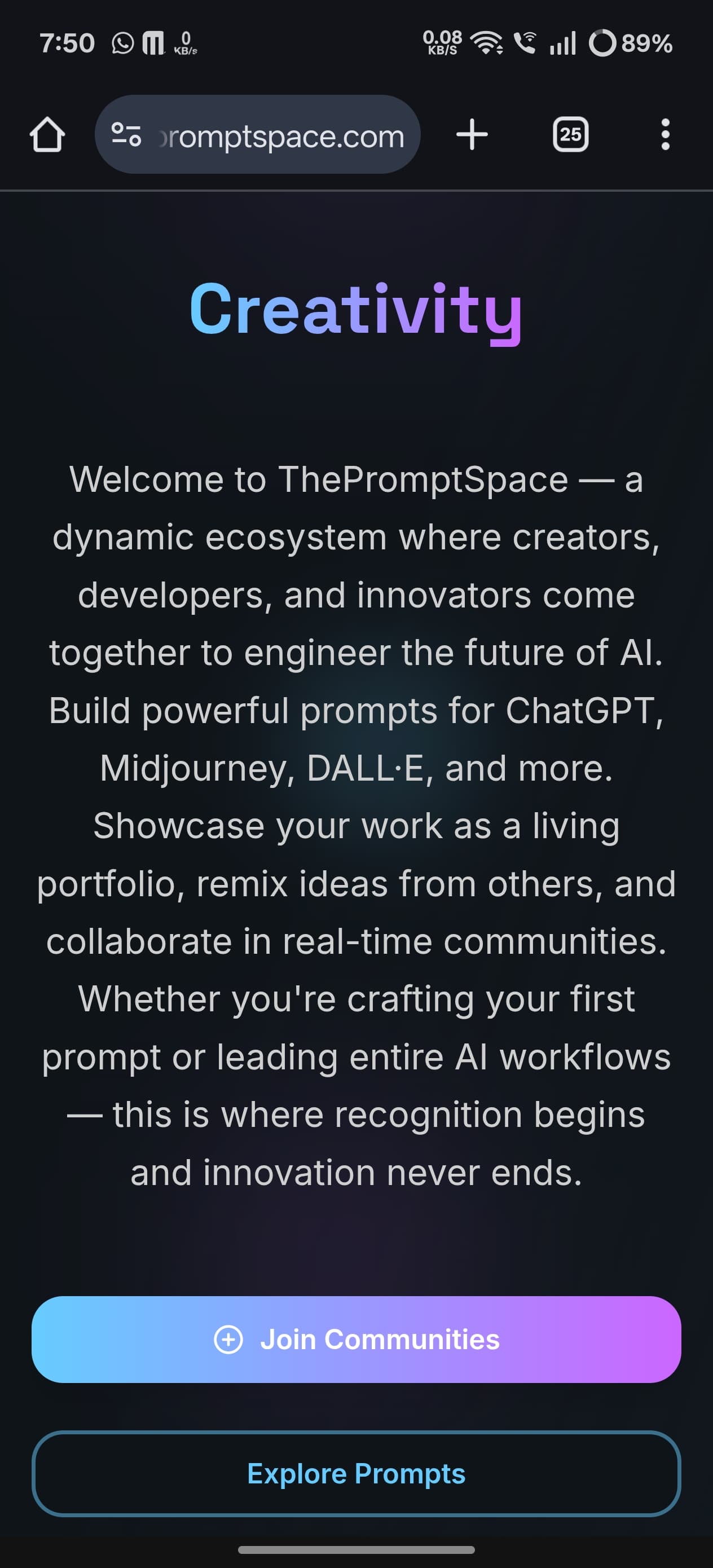 ThePromptSpace  screenshot 1