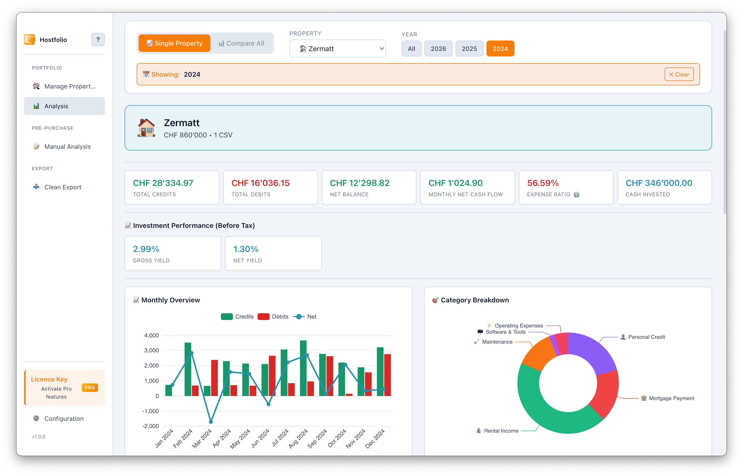 Hostfolio.app screenshot 1