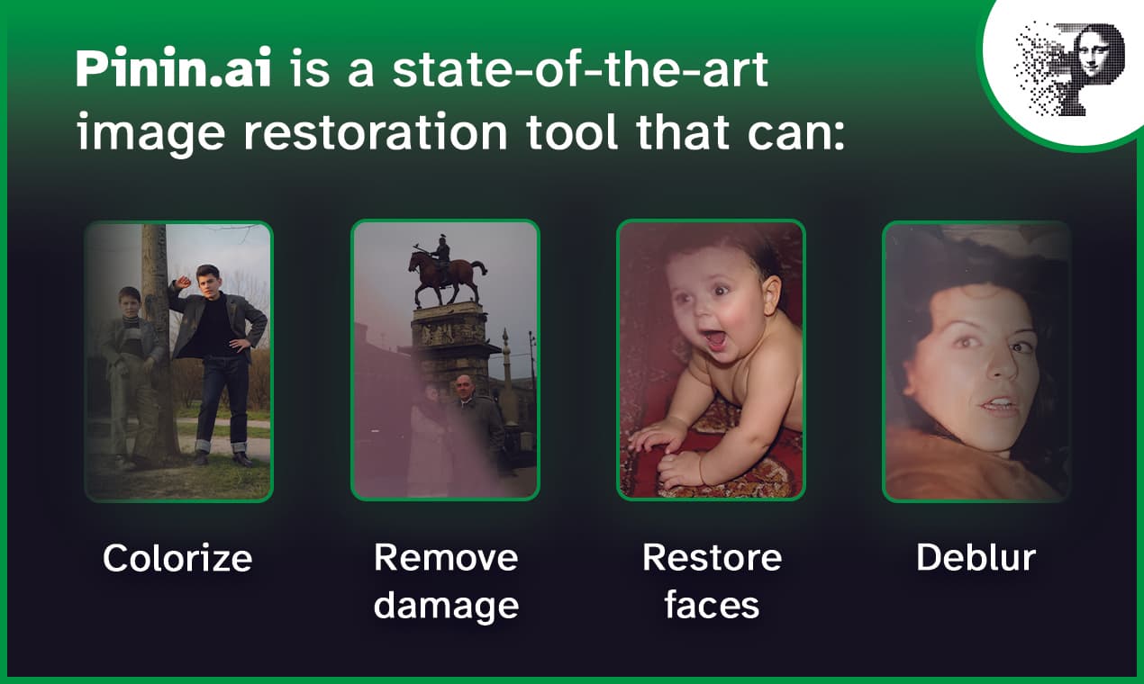 Pinin - State-of-the-art AI image restoration for old photos screenshot 1