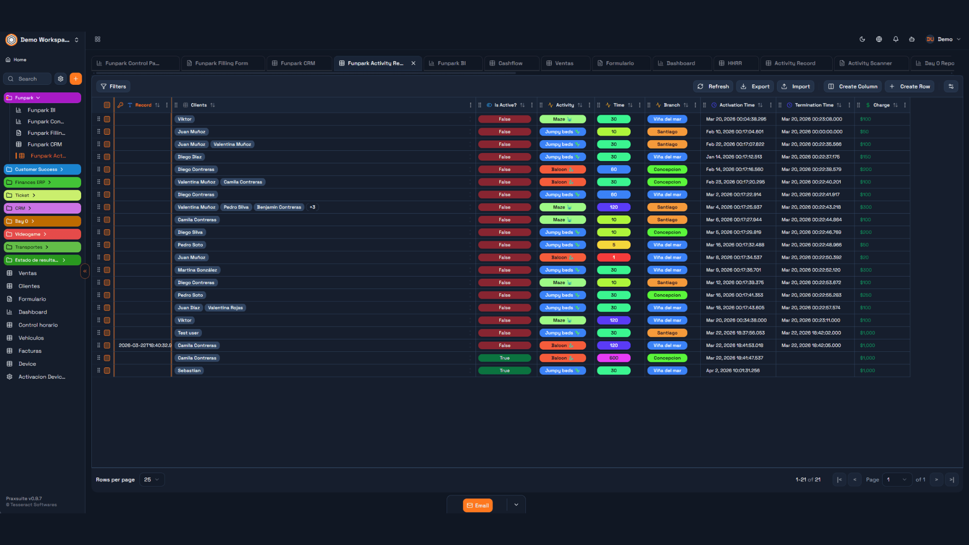 Praxsuite screenshot 1