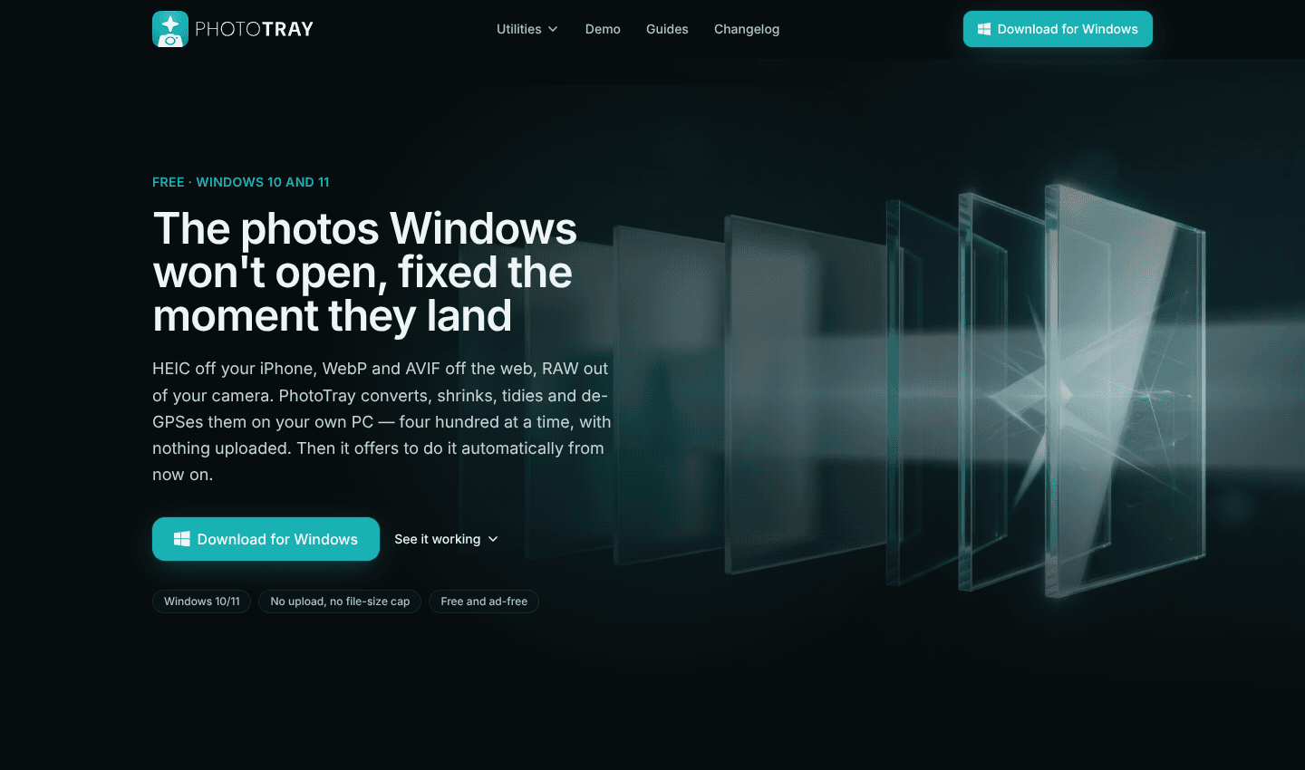 PhotoTray — a Windows photo utility belt PhotoTray — a Windows photo utility belt screenshot 1