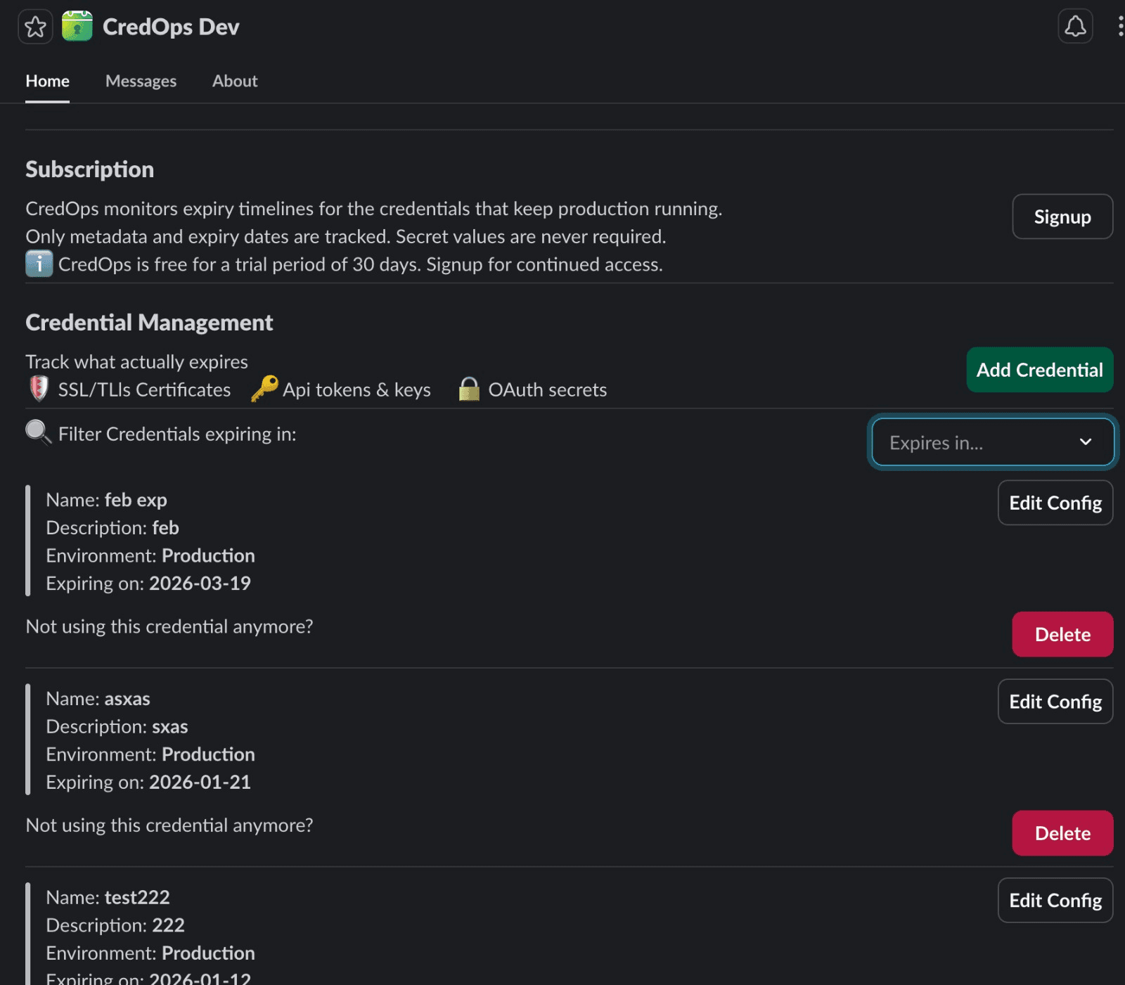 Credops screenshot 1
