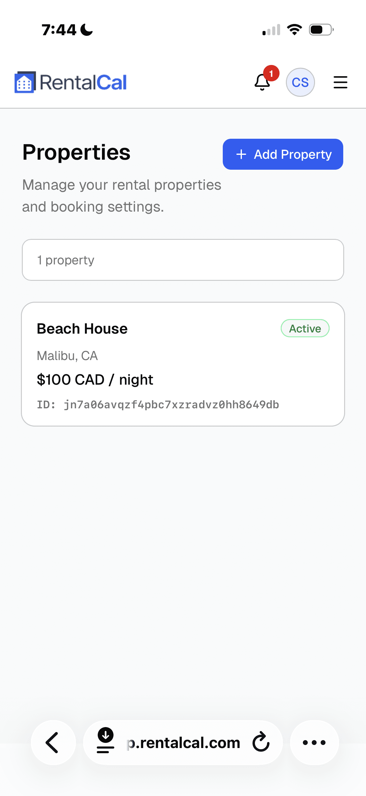 RentalCal screenshot 1