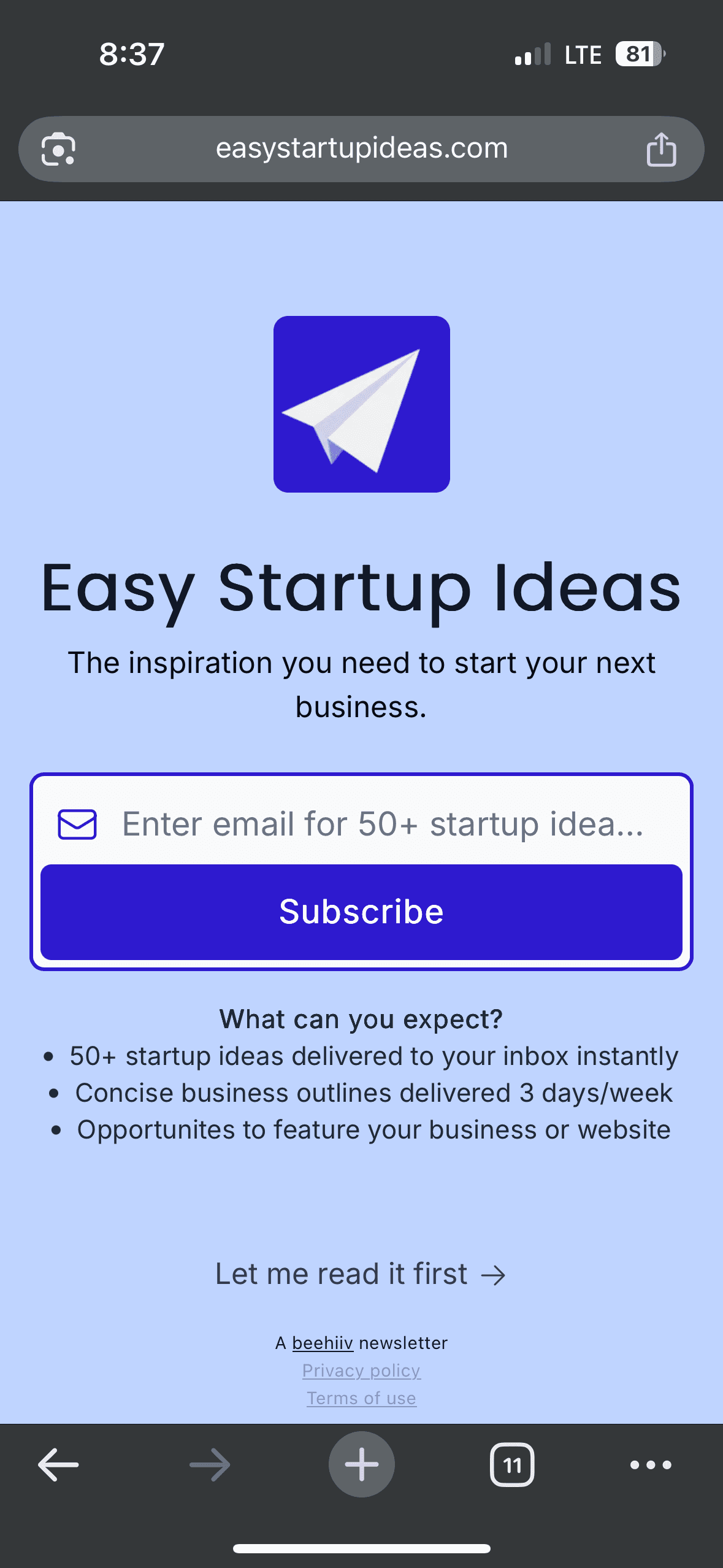 Easy Startup Ideas screenshot 1