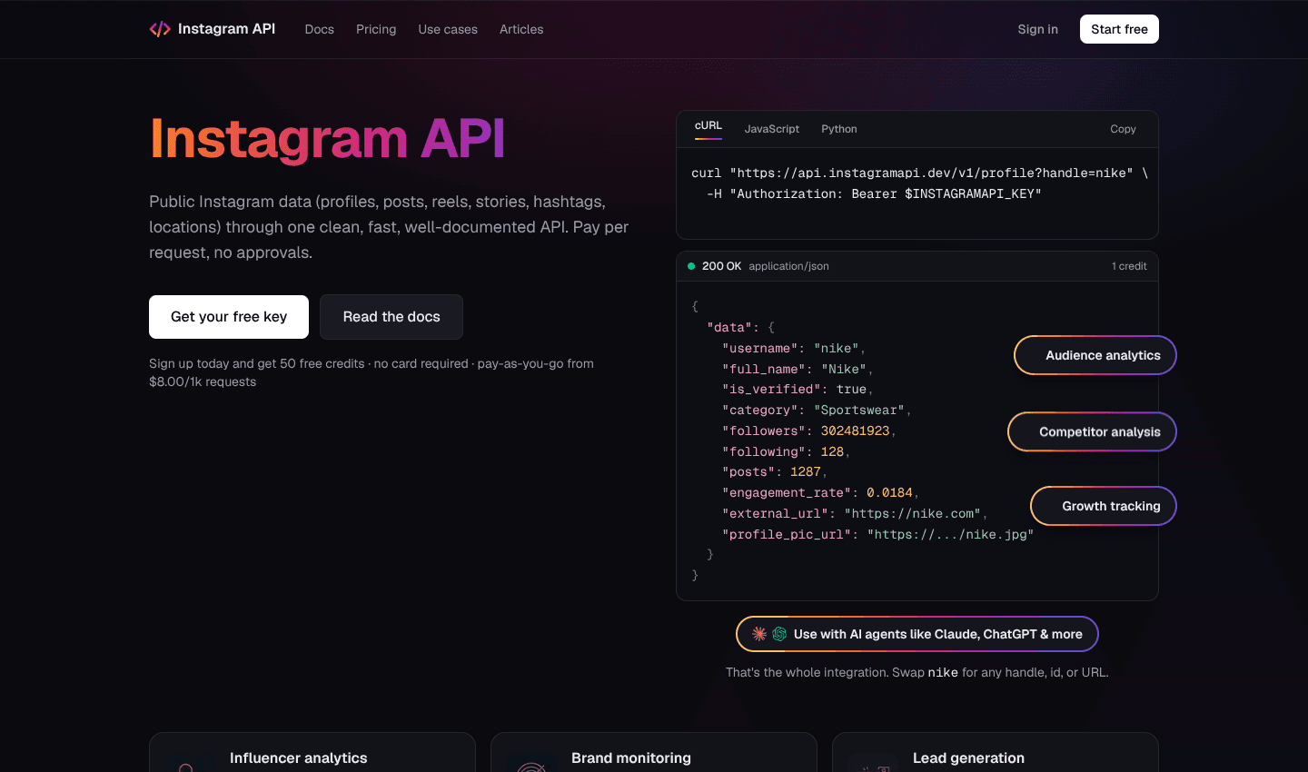 Instagram API Instagram API screenshot 1