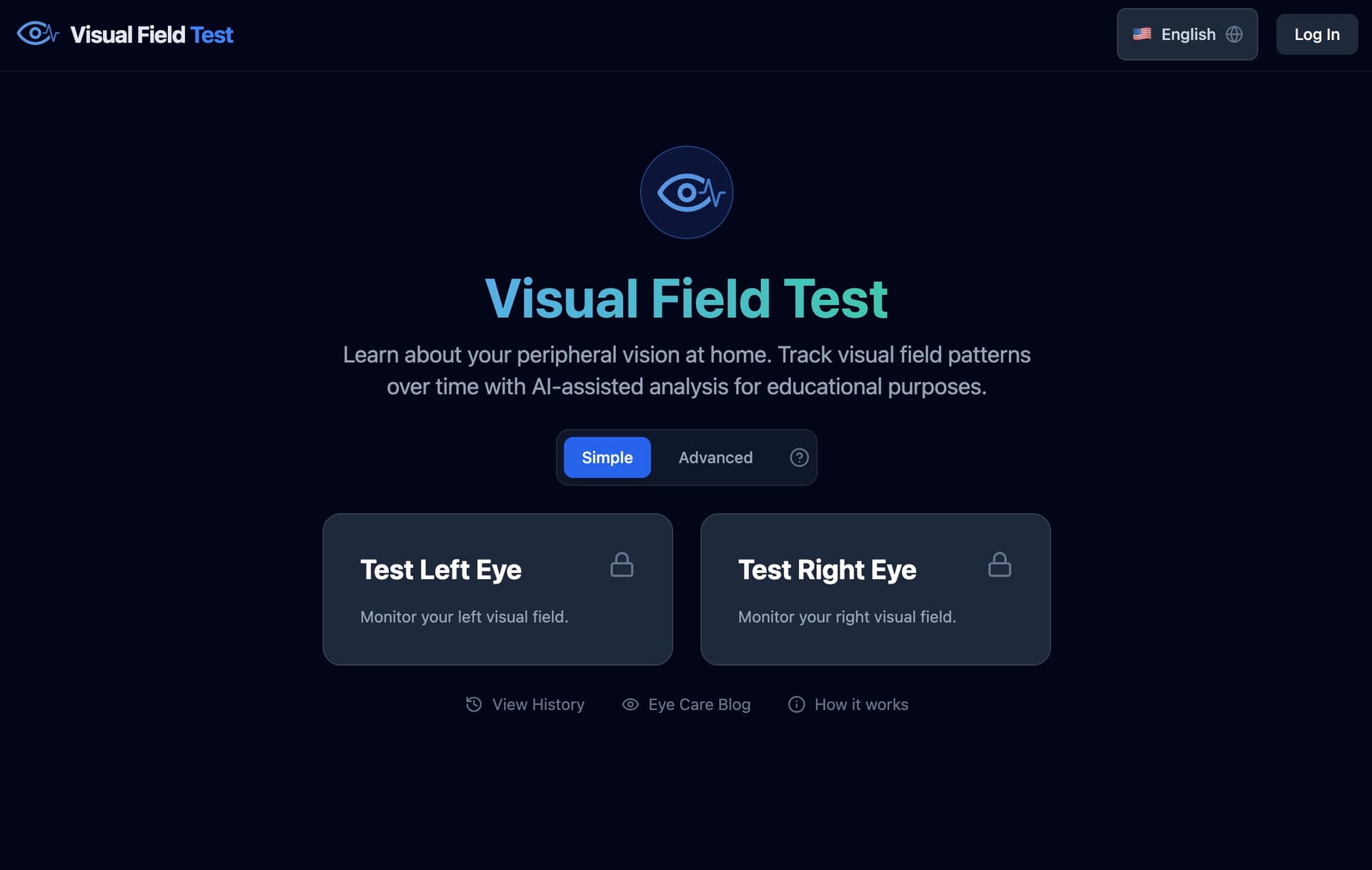 Visual Field Test screenshot 1