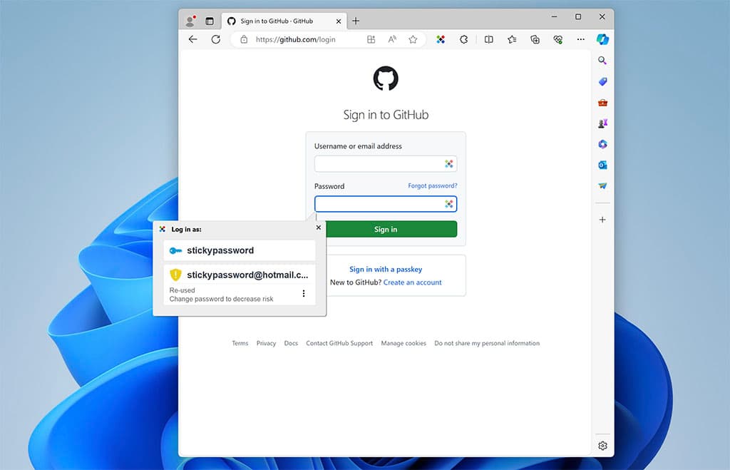 Sticky Password screenshot 1