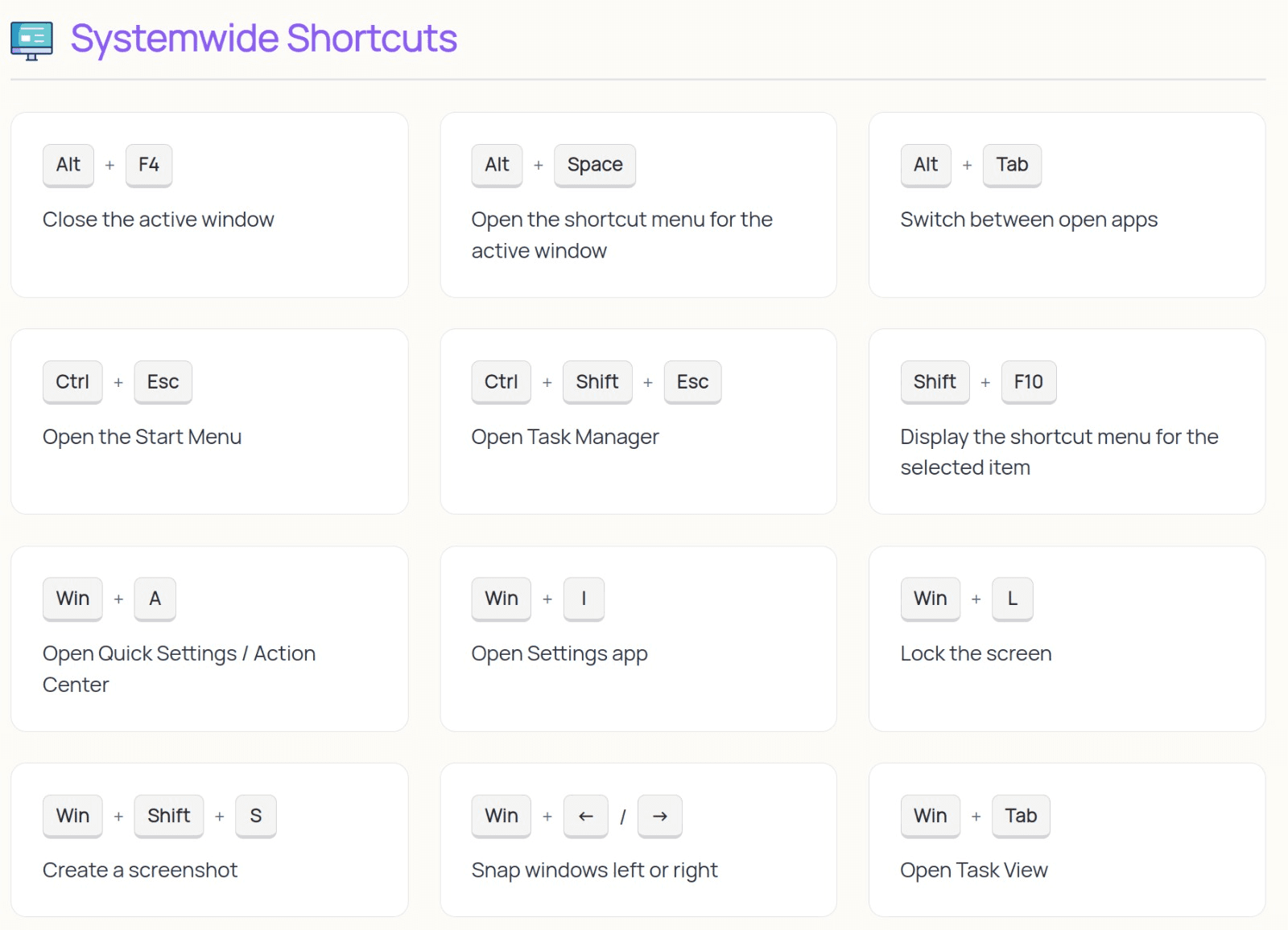 Computer Keyboard Shortcuts screenshot 1