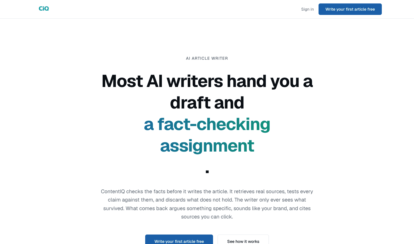 ContentIQ screenshot 1