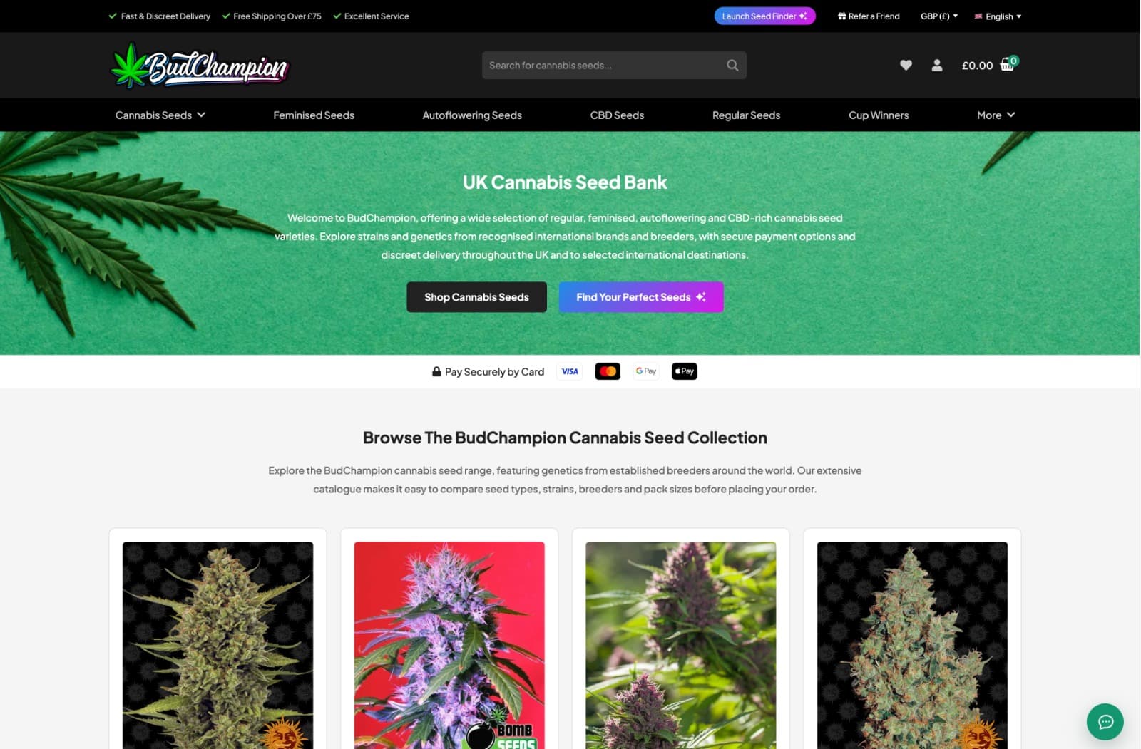 UK Cannabis Seed Bank | BudChampion screenshot 1