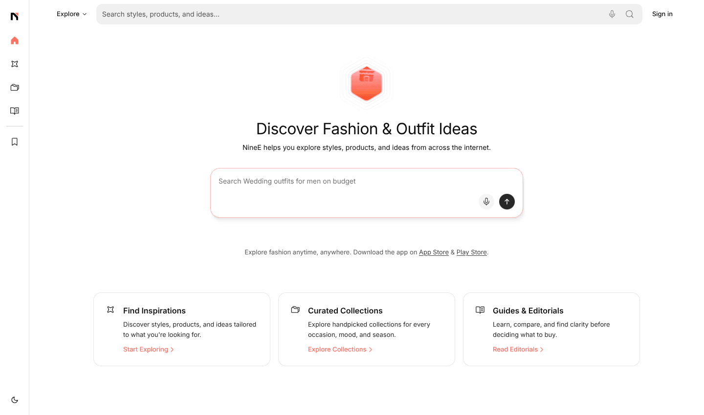 NineE AI - Find Fashion & Outfit Ideas in One Place NineE AI - Find Fashion & Outfit Ideas in One Place screenshot 1