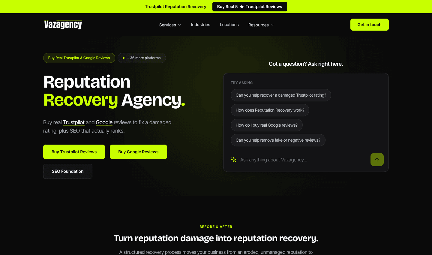 Vazagency | Reputation Recovery Agency screenshot 1