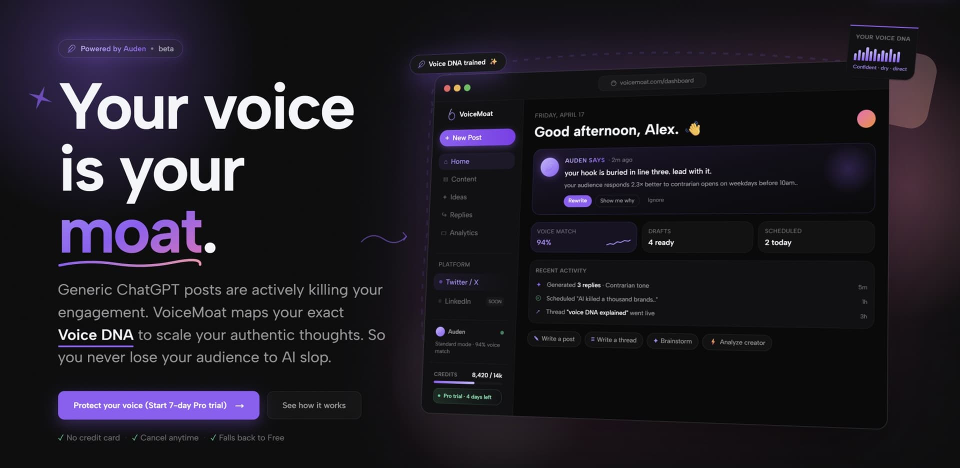 VoiceMOAT screenshot 1