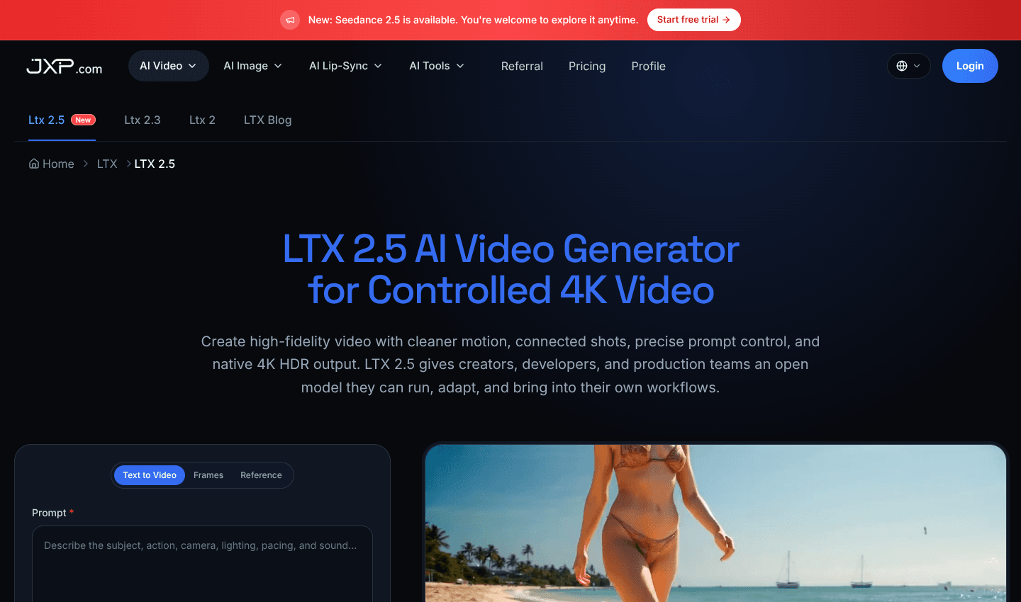 LTX 2.5 AI Video Generator for Open Native 4K Video screenshot 1