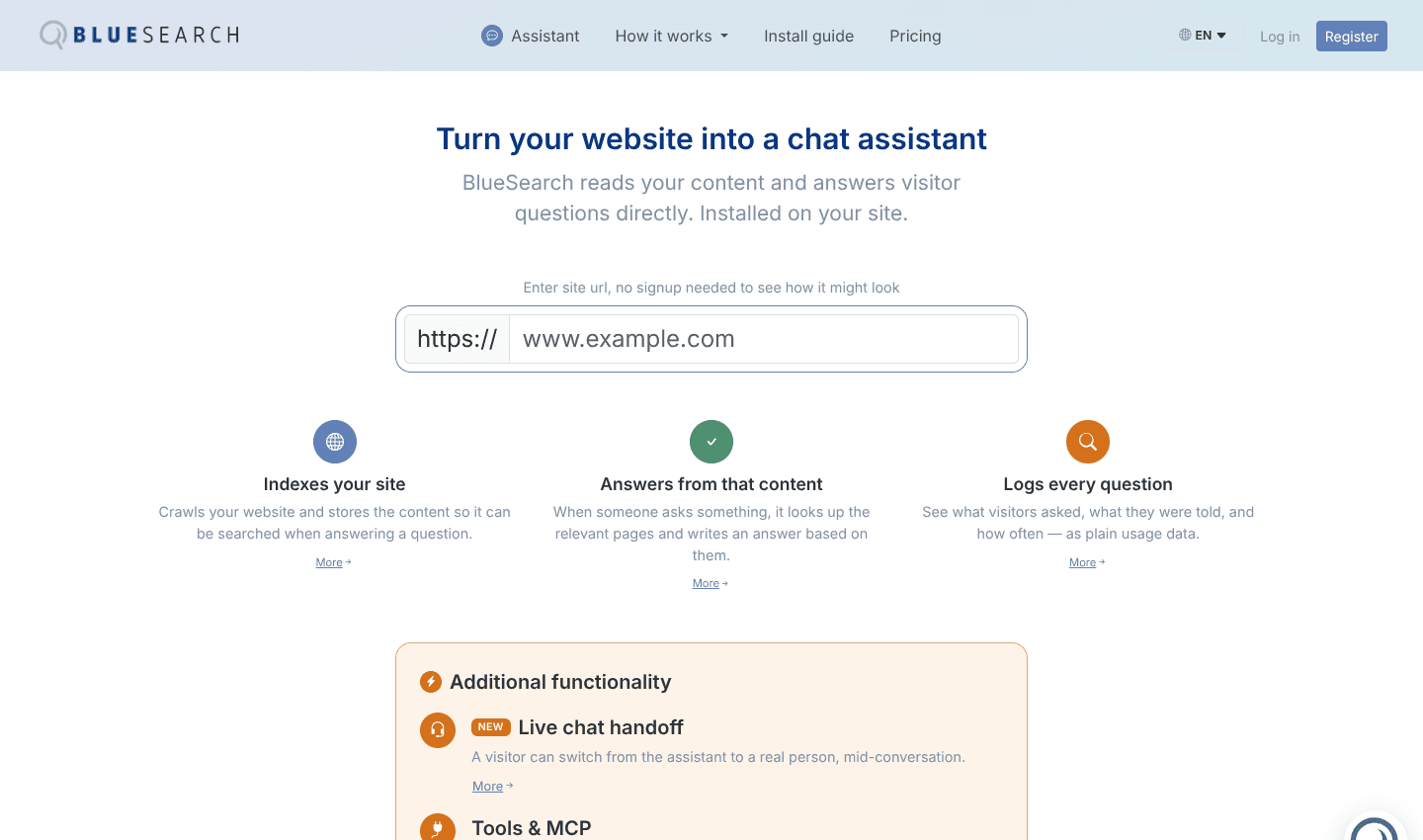 BlueSearch screenshot 1